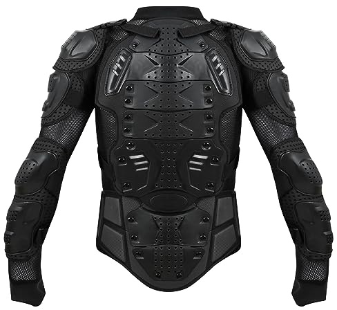YuanDiann Protektorenjacke Schutz Motorrad Protektorenhemd Jacke Armour Racing Skateboarding Ski Fahrrad Motorcross Schwarz 5XL