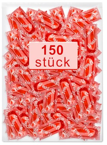 Kondome 150 Stück Packung - Condoms für männer - Natürliches Empfinden | Extra dünne Kondome für intensives Empfinden beim gemeinsamen Liebesspiel- 53 mm breite - Condoms for Men