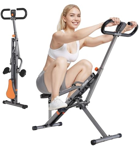 Niceday Squat Maschine mit 3 Winkeln, klappbar, 4-in-1 Kniebeugentrainer | Klappbarer 4-in-1 Trainer mit LCD, 3 Widerstandsbändern, ideal für Einsteiger, kleine Wohnungen sowie Bein- und Core-Training