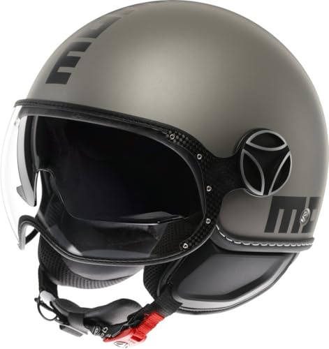 MOMODESIGN - FGTR EVO E2206, Jet-Helm mit Sonnenblende, offener Helm für Motorräder und Motorroller, für Männer und Frauen, Matt