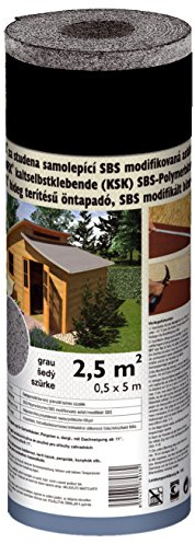 Selbstklebende Gartenhausbedachung Grau 2,5 m² (5x0,5m)