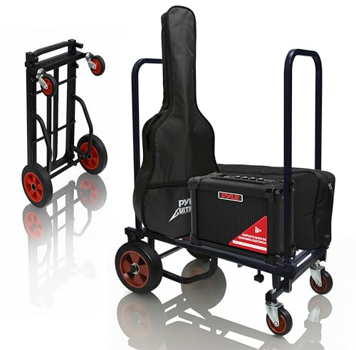 Pyle Plattformwagen - Transportwagen, Handwagen Faltbar - Transportkarre klappbar, Rollwagen Transporthilfe, Paketwagen, bis zu 136kg, Lager, Lieferung