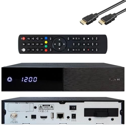 AB Pulse 4K UHD Sat Receiver (1x DVB-S2X Sat, Linux E2, PVR, H.265, HDR10, Ultra HD 2160p, 2 GB RAM & 8 GB Flash, USB 2.0, HDMI, CI, CA-Kartenleser, MicroSD-Slot, LAN, schwarz)