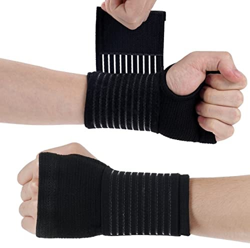 ACWOO Handgelenkstütze, 2 Stück Handgelenkbandage, Flexibel-Handgelenkschiene für Karpaltunnel, Einstellbar Klettverschluss Handbandage für Sport und Alltag, Atmungsaktiv wrist wrap für Damen Herren