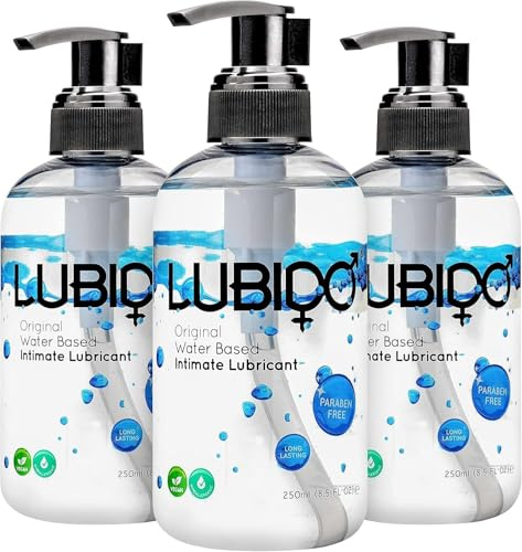Lubido Original Gleitgel auf Wasserbasis für den Intimbereich, ohne Parabene, 250 ml (3er-Pack)