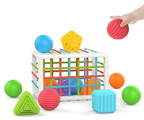 Montessori Spielzeug ab 1-3 Jahre, Spielzeug ab 1 Jahr Baby Spielzeug Motorikspielzeug ab 1-3 Jahre Kinder Spielzeug Jungen Mädchen Lernspiele ab 1 2 3Jahre Formensortierspiel Geschenke Mädchen Junge