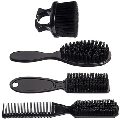 Herren-Haarbürste, 4-teiliges Kamm-Set, entworfen für müheloses Zupfen des Rückens, geeignet für verschiedene Haartypen, ergonomisches Design, Kamm