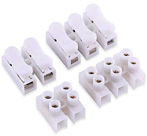 RUNCCI-YUN 60 Stück/pack Weiß CH2 Federverbindungsstück, Klemmverbinder Kabel Stecker Drahtklemmen, Schnellanschlussklemme, die LED Streifen Licht Draht Anschluss, lüsterklemmen steckbar