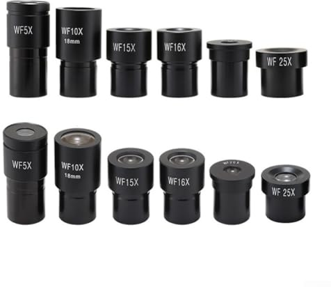 1 x Weitfeldmikroskop-Okular für biologisches Mikroskop, Weitwinkel-Okular 23,2 mm, 5–25 x Blende, Okular für Labor (WF5X)