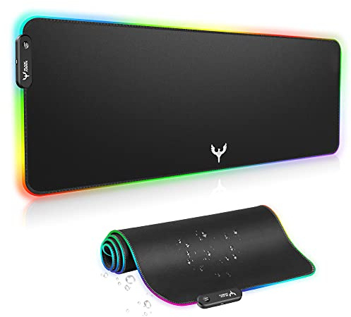 Blade Hawks Gaming Mauspad, RGB Mousepad mit 9 Beleuchtungs Modi, 800 x 300 mm Größere USB Gaming Mau Mat für Computer