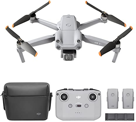 DJI Air 2S Fly More Combo, Kameradrohne mit 3-Achsen-Gimbal 5.4K Video, 1″ CMOS-Sensor, Hindernisvermeidung in 4 Richtungen, 31 min Flugzeit, 12 km 1080p Videoübertragung, drei Akkus, Grau