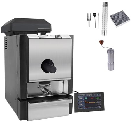 Kaffeeröster der zweiten Generation - Electric Coffee Bean Roaster 1000W - Kaffeebohnenröster mit Kaffeespreuabscheider und Absaugung - Dual Control System