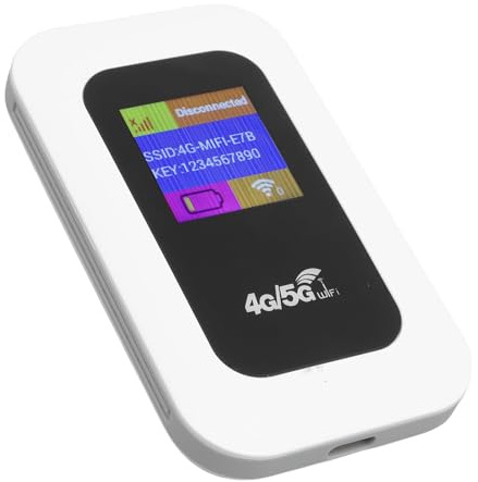 Ejoyous Mobiler Hotspot, 5G WiFi 300 Mbit/s Plug-and-Play-SIM-Kartensteckplatz WLAN Router tragbares WLAN Bis zu 10 WLAN-Benutzer