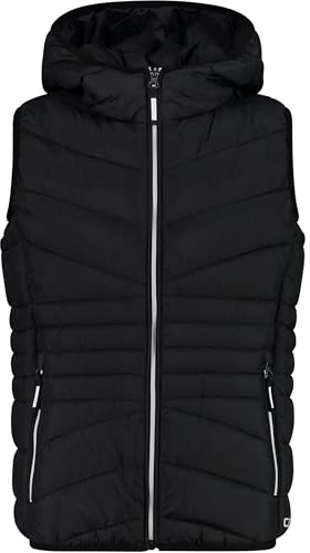 CMP Unisex Kinder Gilet Da Bambina In Nylon Con Cappuccio Fisso Vest, Durchsichtig, 128 EU