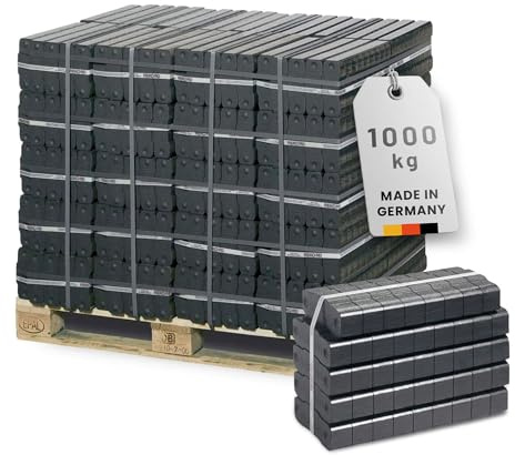 Rekord® Braunkohlebriketts 1.000 kg (40x25 kg Gebinde) auf Palette – Kaminbriketts mit hohem Heizwert & Langer Brenndauer – Qualitäts–Braunkohle für Kamine & Dauerbrandöfen – Gluthalter Briketts