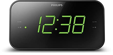 Philips Audio TAR3306 Wecker mit Radio und großem Display, Doppelalarm, Sleep Timer & Schlummerfunktion