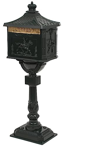 vidaXL Briefkasten Aluminium Vintage Rostfrei Grün Standbriefkasten Postkasten