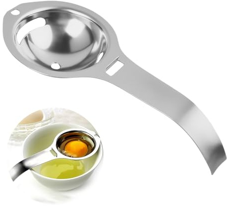 Edelstahl Eiertrenner – Eigelbtrenner Eigelb- und Eiweißtrenner | Eiweiß Eidotter Trenner Egg Separator Stainless Steel mit Verlängertem Griff für Sauberes Effizientes Kochen und Backen