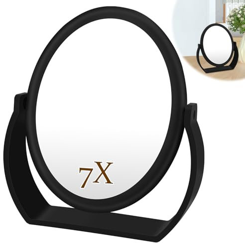 Sprifityy Schminkspiegel 1X / 7X Kosmetikspiegel Makeup Spiegel | 360° Schwenkbar Tischspiegel,Badezimmerspiegel,High Definition Schminkspiegel, Spiegel Doppelseitig mit Vergrößerung