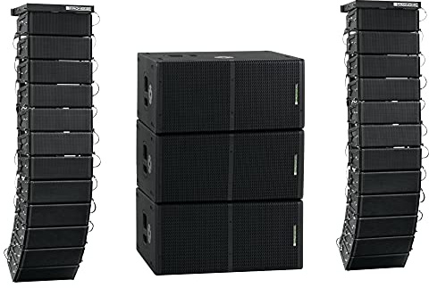 Pronomic V-Array Venue Set, 212 Subwoofer, Bestückung: 2X 12 Woofer | DSP: 96 kHz, 48-Bit Sampling-DSP-Prozessor, Bluetooth® 4.2 Empfänger, DSP Presets: FLAT, LIVE1, LIVE2, Kurzschluss, Sub Level