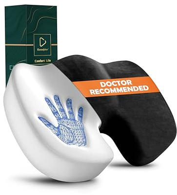 Ecosafeter Memory Foam Sitzkissen Ergonomisches Stuhlkissen für Büro & Auto – Für langes Sitzen – Bequeme Stuhlauflage für Homeoffice, Gaming und Alltag
