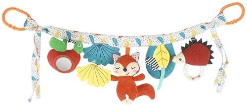 caterbee Baby Spielzeugkette für Kinderwagen, Mobile Kette, Hängespielzeug (Fox)