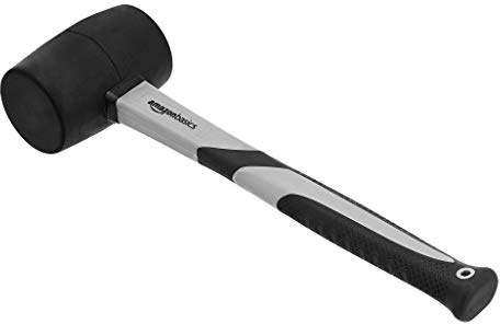 Amazon Basics Fäustel mit Fiberglasstiel, 450 g, Schwarz
