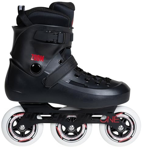 Powerslide Inline Skates Zoom Black 100, Unisex für Herren und Damen in Schwarz, 100mm/85A Rollen, ABEC 7 Pro Kugellager, Art. nr.: 880255