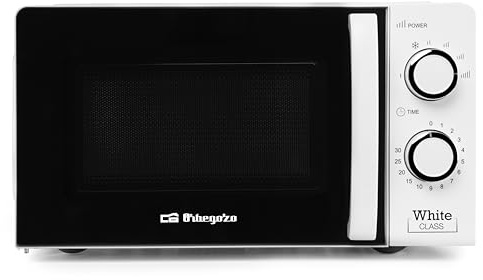 Orbegozo MI 2115 - Mikrowelle mit 20 Liter Kapazität, 6 Leistungsstufen, Timer bis zu 30 Minuten, 700 W, Weiß