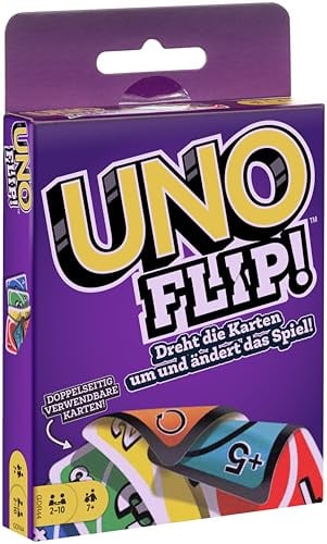 Mattel Games - UNO FLIP! Kartenspiel mit beidseitig bedruckten Karten, neuem Twist und spezieller FLIP-Karte, 2 - 10 Spieler ab 7 Jahren, GDR44