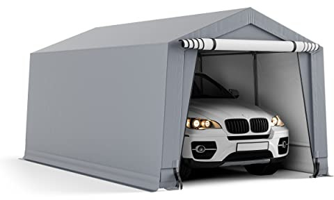 COSTWAY Garagenzelt Carport, Maße: 490 x 290 x 245 cm, Zeltgarage mit Türen, Weidezelt Lagerzelt Garage Unterstand, Autounterstand für SUV, Boot, Fracht, Outdoor-Events
