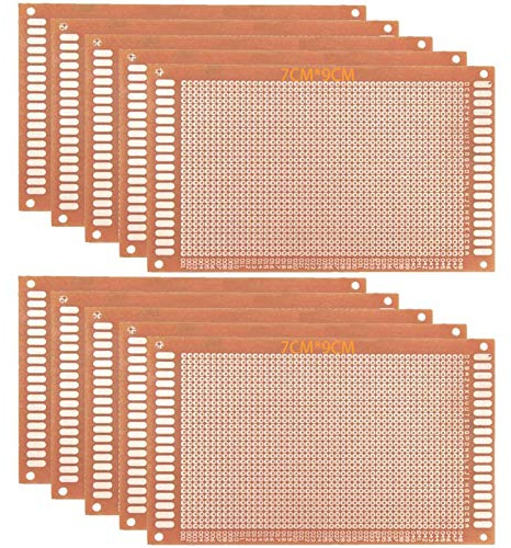 GTIWUNG 10 Stück PCB Board Prototype Lochrasterplatte Kit, Universal-Leiterplatten,7x9cm Leiterplatte Universal PCB Prototyp Board für Prototyping und elektronische Erstellung von Projekten
