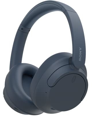 Sony WH-CH720N Kabelloser Bluetooth-Kopfhörer mit Noise Cancelling - bis zu 35 Stunden Akkulaufzeit und Schnellladefunktion - Blau