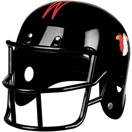 Amakando Origineller Football Sporthelm für Männer/Schwarz/Quaterback Helm als Kopfschutz/Genau richtig zu Karneval & Kostümfest