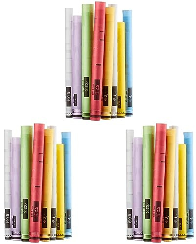 effektivo 10109 Papier Münzhülsen Set, (Packung mit 3)