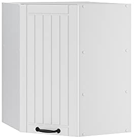 Vicco Eckhängeschrank Fame-Line, Weiß Landhaus, 57 cm, zur Kombination mit weiteren Modulen der Fame-Line Serie