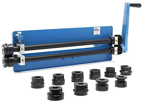 Wiltec Sickenmaschine 1,2/1,8 mm Materialdicke, Biegemaschine zur Blechbearbeitung mit 6 Profilrollen zur Herstellung von Sicken, zum Blech Biegen
