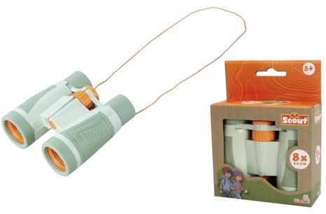 Simba 109452671 - Scout Kinder-Fernglas ab 5 Jahre (11 cm) - gummiertes Kinderfernglas mit 8-facher Vergrößerung & 200m Sichtweite, Forscher- und Entdecker-Spielzeug inkl. Umhänge-Kordel