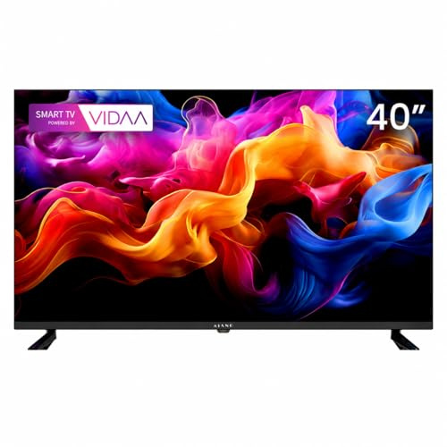 Kiano Elegance 40 Zoll Smart TV – Full HD DLED Fernseher mit VIDAA OS, WiFi, Triple Tuner (DVB-T2/S2/C), 3× HDMI, 2× USB PVR, Dolby Audio, rahmenloses Design