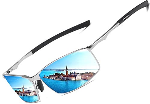 LEDING&BEST Polarisierte Sonnenbrille Herren Damen UV-Schutz Fahrerbrille | Ultraleichte Metall,Verstellbare Nasenpads,Rutschfest,CAT 3,Pilotenbrille,Sportbrille,Angeln,Autofahren,Outdoor,Reisen/Strand