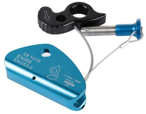 Alomejor Klettern Abseilgerät Selbstbremsender Stopper Bergsteigen Karabiner Seilklemmengreifer