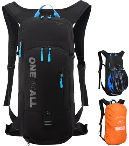 LOCAL LION Fahrradrucksack Wasserdicht, Wanderrucksack Damen Klein, Trinkrucksack Fahrrad, Skirucksack mit Regenschutz für Fahrradtour Wandern Städtetour Skiurlaub
