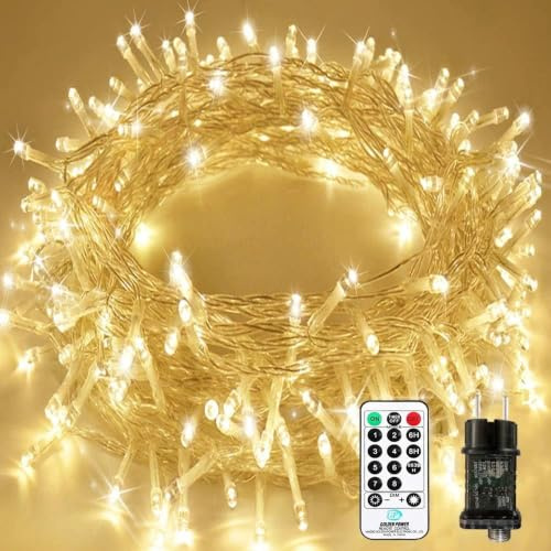 Led Lichterkette 25M 200 LED Mit Fernbedienung, Timer, Merkfunktion - IP65 Wasserdicht für Innen und Außen, Niederspannung - Party, Weihnachten, Garten, Zimmer