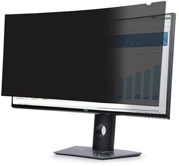 StarTech Blickschutzfilter Dell P3424WE Curved 21:9 Ultrawide Monitor | Displayschutzfolie, Blaulichtfilter, Microlouver-Technologie, 30 Grad Blickwinkel, Matt oder glänzend, Klebemontage