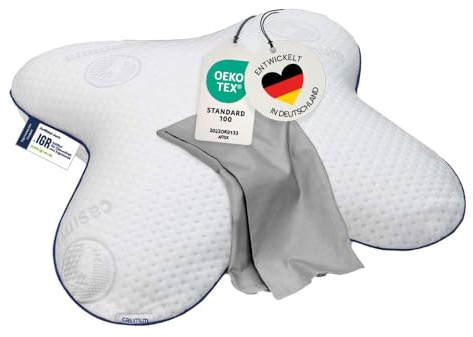 Orthopädisches Memory Foam Seitenschläferkissen, Schmetterlingskissen | Ergonomisches Kopfkissen IGR- zertifiziert, Memory Schaum Nackenkissen, Nackenstützkissen für Seiten- u. Seitenkippschläfer