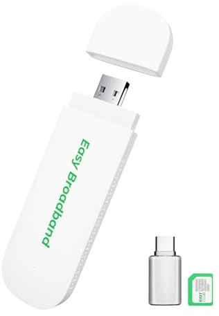 EIOTCLUB 4G LTE Surfstick mit WiFi 6 (inkl. SIM Karte), USB A & USB C WLAN Modem, 150 Mbit/s, Plug & Play Internet-LTE Stick, Mobiler Hotspot für Laptop/Tablet/Reisen/Geschäft, Nur mit EIOTCLUB SIM