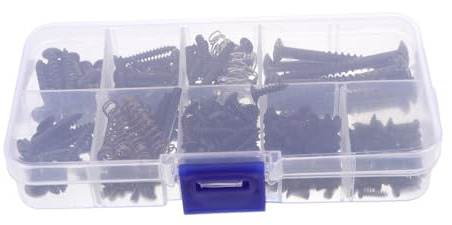 LALADEFIEE 240stücke Gitarrenfeder-montageset Gitarrenzubehör Gitarrenbedarf Edelstahl Schwarz Montagezubehör Ersatzteile Gitarrenmontage Reparatur Wartung