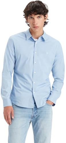 Levi's Herren Hemd Battery Housemark mit Logo, Slim Fit, Blau (Soft Chambray Blue), M