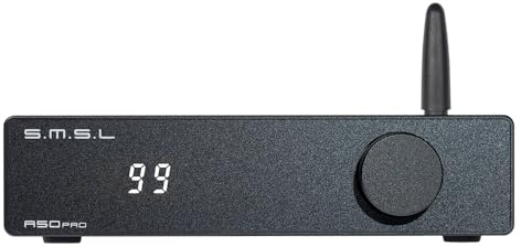 S.M.S.L A50 PRO HiFi-Leistungsverstärker, Hoch-/Tiefpassfilter 2.1-Kanal, Infineon's MA12070P Chip, Bluetooth 5.0/USB/HDMI/AUX Eingang Passiver Subwoofer mit regelbarer Lautstärke (A50 PRO)