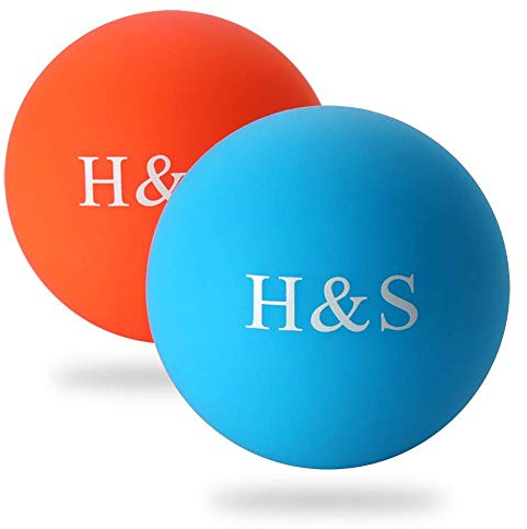 H&S Lacrosse Massageball, 2 Stück, Muskelroller, Reha, Physiotherapie Crossfit